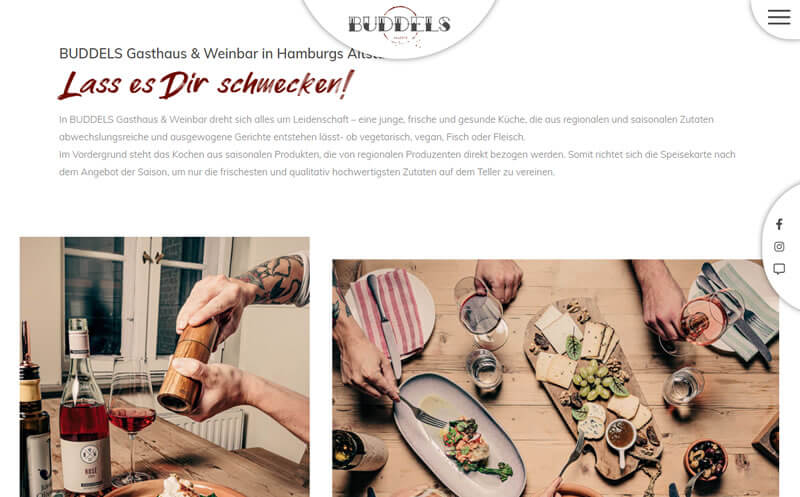 Webdesigner für Restaurant in Hamburg
